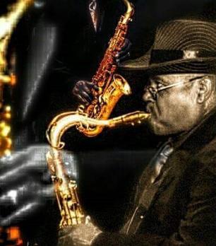A picture of David Smith playing the Alto Sax